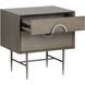 Emery 24.5 X 23.75 inch Antique Silver / Ash Grey Night Stand